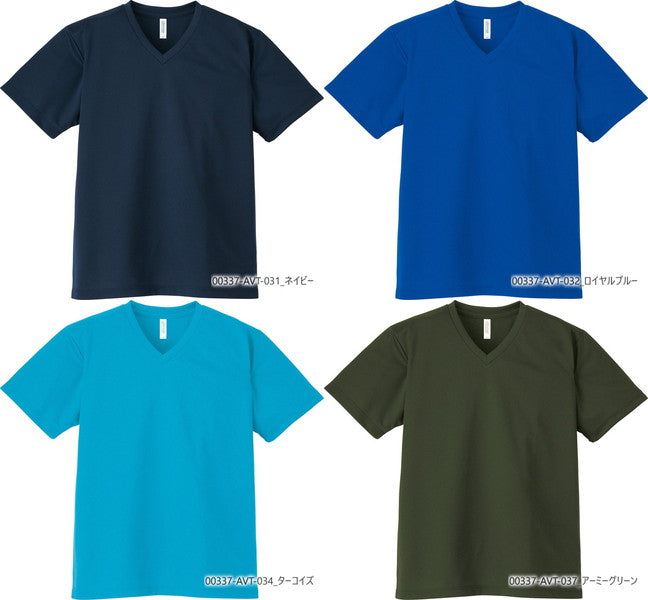 4.4オンス ドライVネックTシャツ