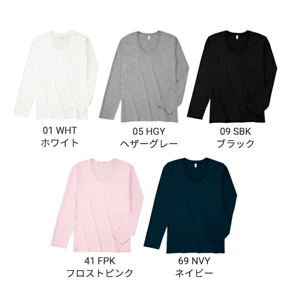 スリムフィット UネックロングスリーブTシャツ