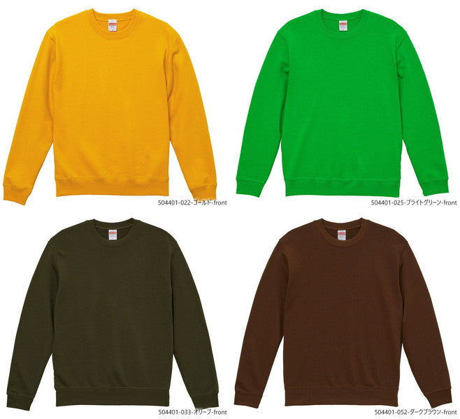 無地 スウェチEƒˆ トレーナã�E メンズ レチE‚£ース S M L XL イエロー 黁E赤 レチEƒ‰ バã�EガンチE‚£ ブラウン 茶 グリーン 緁Eブルー 靁Eパã�Eプル 紫 ピンク オレンジ 5044-01 UnitedAthle 10.0オンス クルーネック スウェチEƒˆ�Eˆ裏パイル�E�EC)