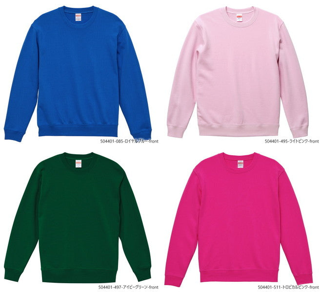 無地 スウェチEƒˆ トレーナã�E メンズ レチE‚£ース S M L XL イエロー 黁E赤 レチEƒ‰ バã�EガンチE‚£ ブラウン 茶 グリーン 緁Eブルー 靁Eパã�Eプル 紫 ピンク オレンジ 5044-01 UnitedAthle 10.0オンス クルーネック スウェチEƒˆ�Eˆ裏パイル�E�EC)