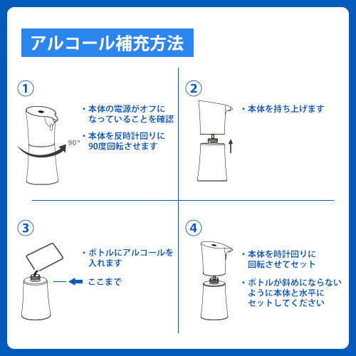 自動アルコールディスペンサー(非接触タイプ)