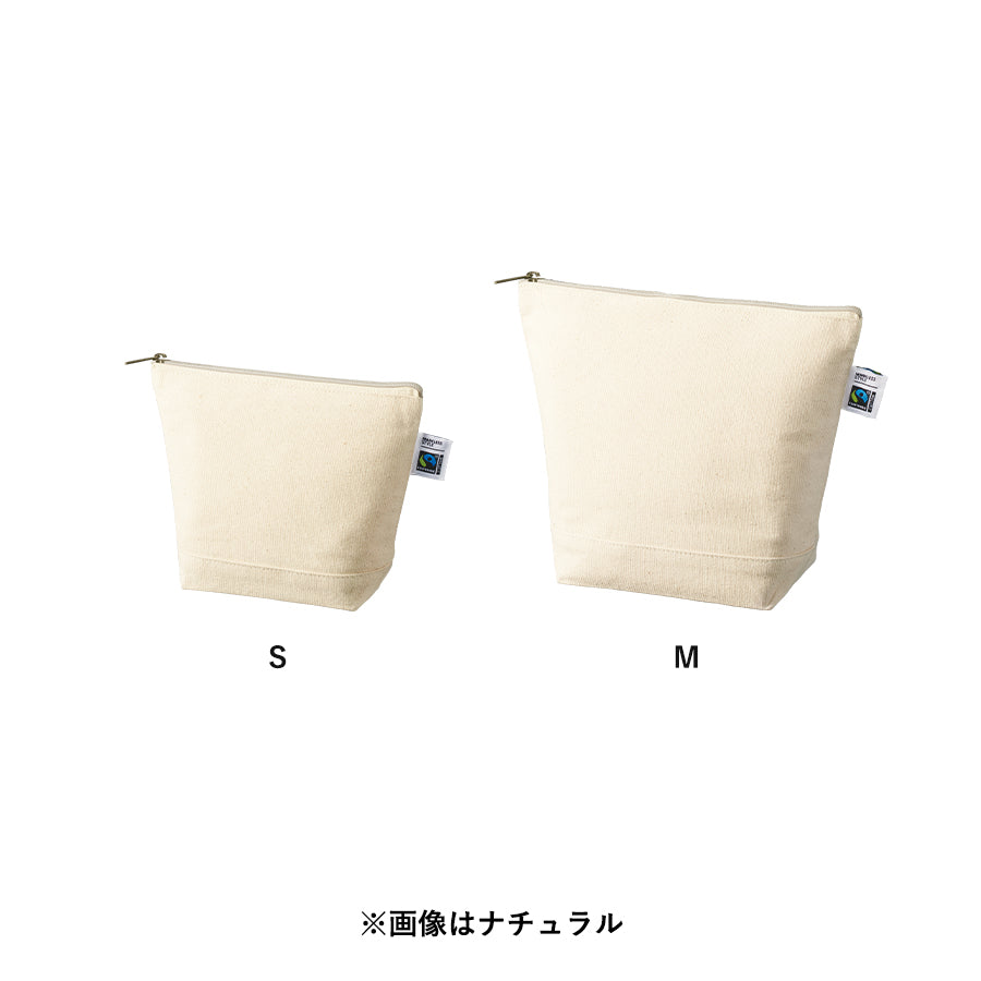 フェアトレードコットンキャンバスデイリーポーチ(S) ナチュラル