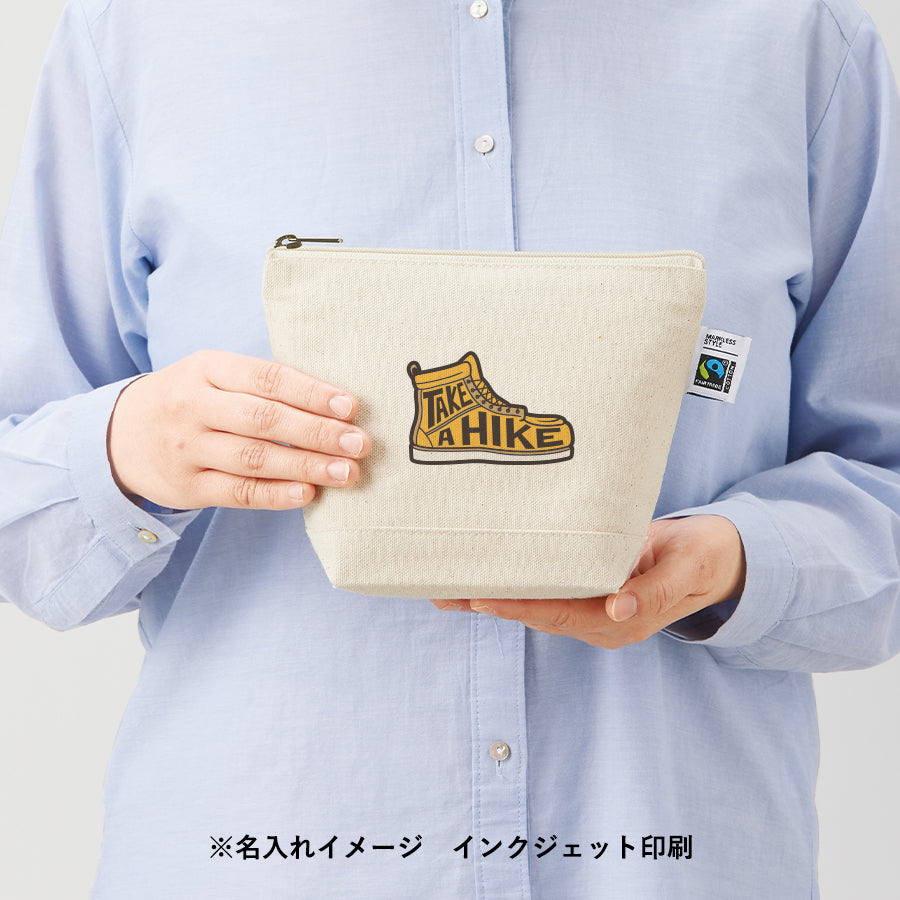 フェアトレードコットンキャンバスデイリーポーチ(S) ナチュラル