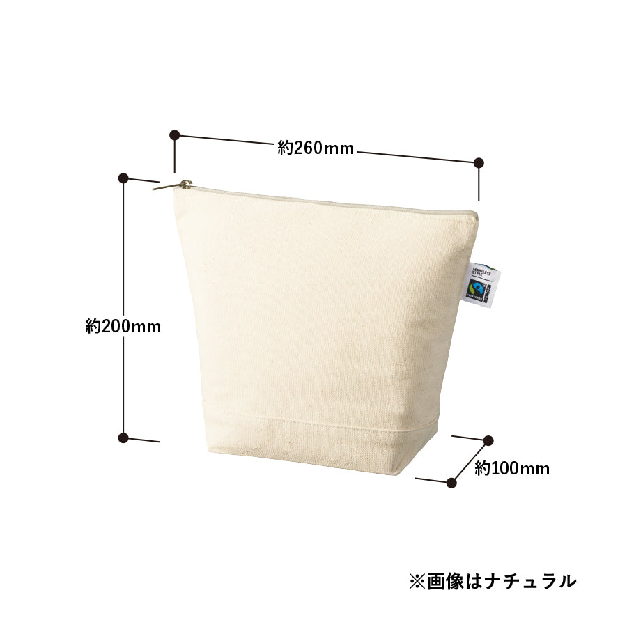 フェアトレードコットンキャンバスデイリーポーチ(M) ナチュラル