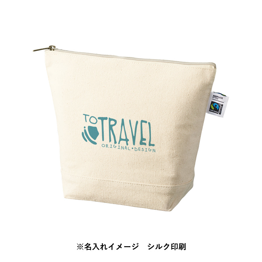 フェアトレードコットンキャンバスデイリーポーチ(M) ナチュラル