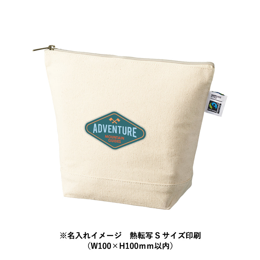 フェアトレードコットンキャンバスデイリーポーチ(M) ナチュラル