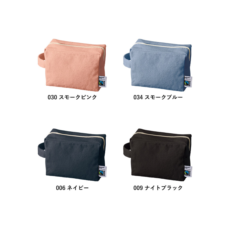 【先行掲載】フェアトレードコットンキャンバスファスナーポーチ(M)