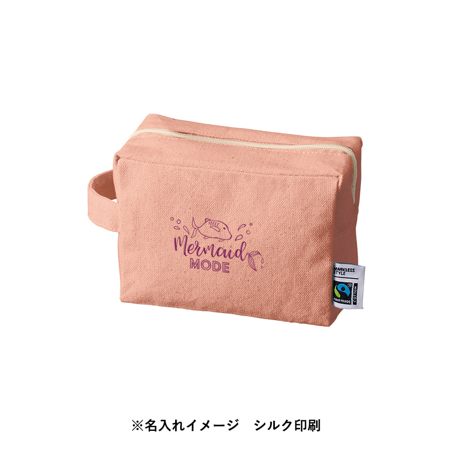 【先行掲載】フェアトレードコットンキャンバスファスナーポーチ(M)