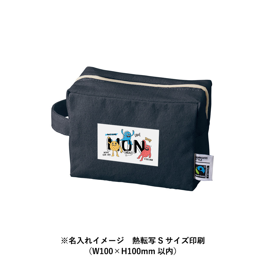 【先行掲載】フェアトレードコットンキャンバスファスナーポーチ(M)