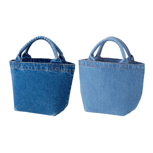 デニムパイプハンドルトート(S)