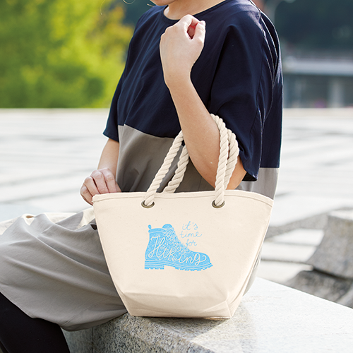 厚手キャンバスロープハンドルトート ナチュラル