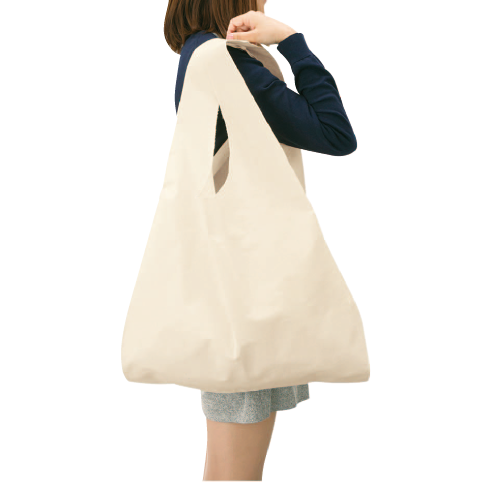 厚手コットンマルシェバッグ(L)ナチュラル