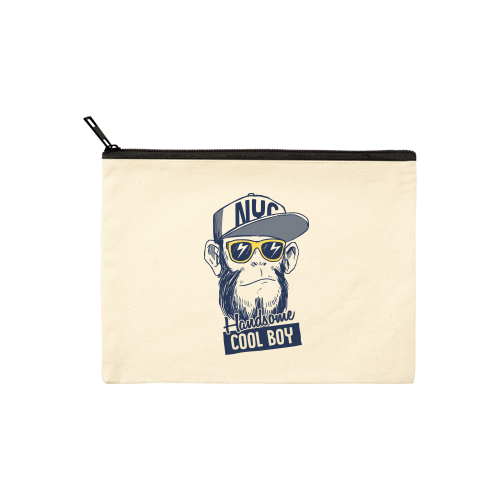 キャンバスフラットポーチ(L) ナチュラル