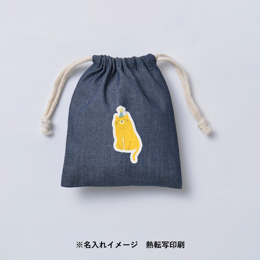 デニム巾着(S) インディゴ