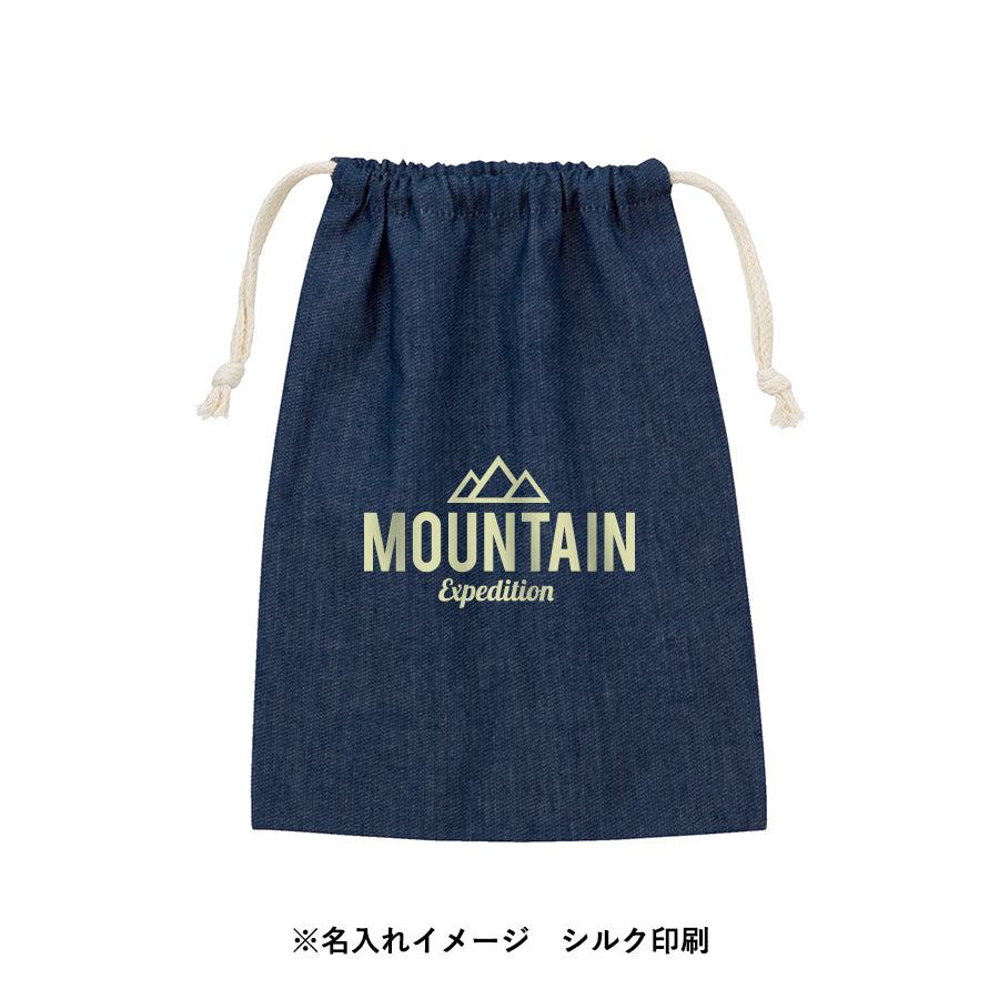 デニム巾着(M) インディゴ