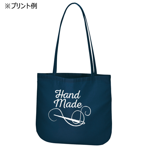 厚手コットンラウンドボトムバッグ(M)