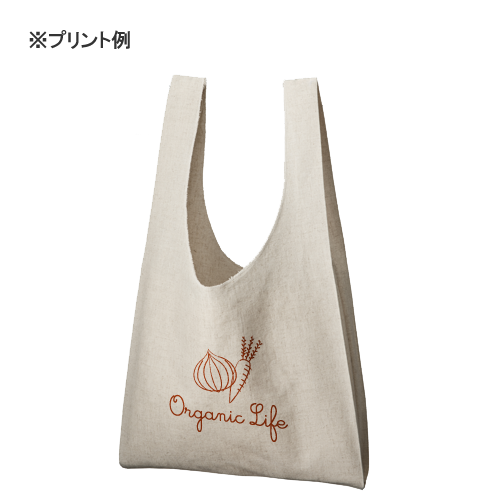 コットンリネンマルシェバッグ ナチュラルベージュ