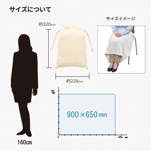 ピケブランケット(巾着付)
