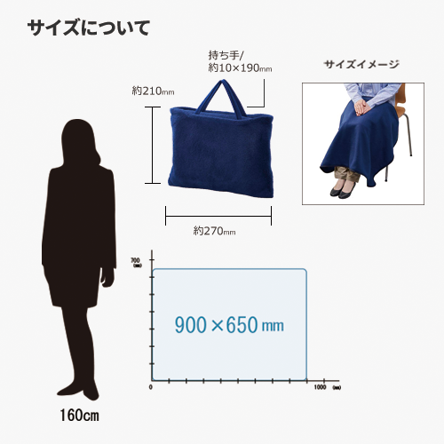 フリースレギュラーブランケット(バッグ付)