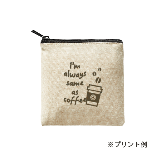 ライトキャンバスフラットポーチ(SS) ナチュラル