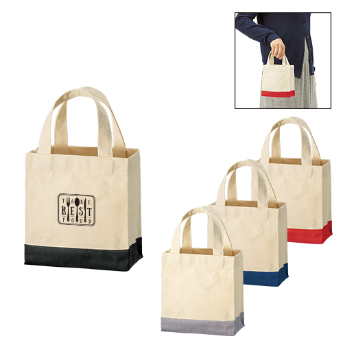 キャンバススクエアトート カラーボトム(XS)