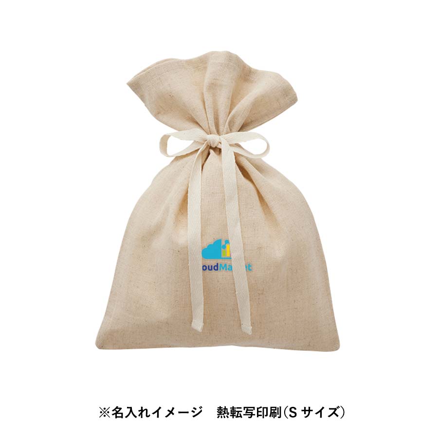 コットンリネンラッピング巾着(M) ナチュラルベージュ