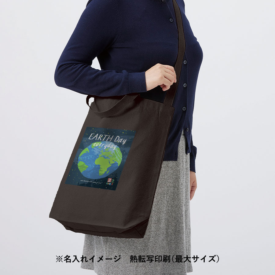 オーガニックコットンキャンバスWスタイルバッグ ナイトブラック