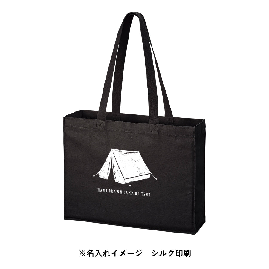 オーガニックコットンキャンバスボックストート ナイトブラック