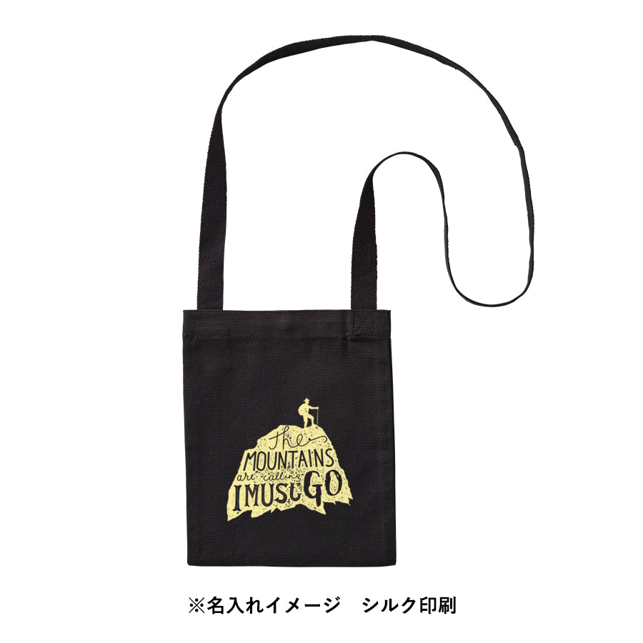 オーガニックコットンキャンバスサコッシュ ナイトブラック