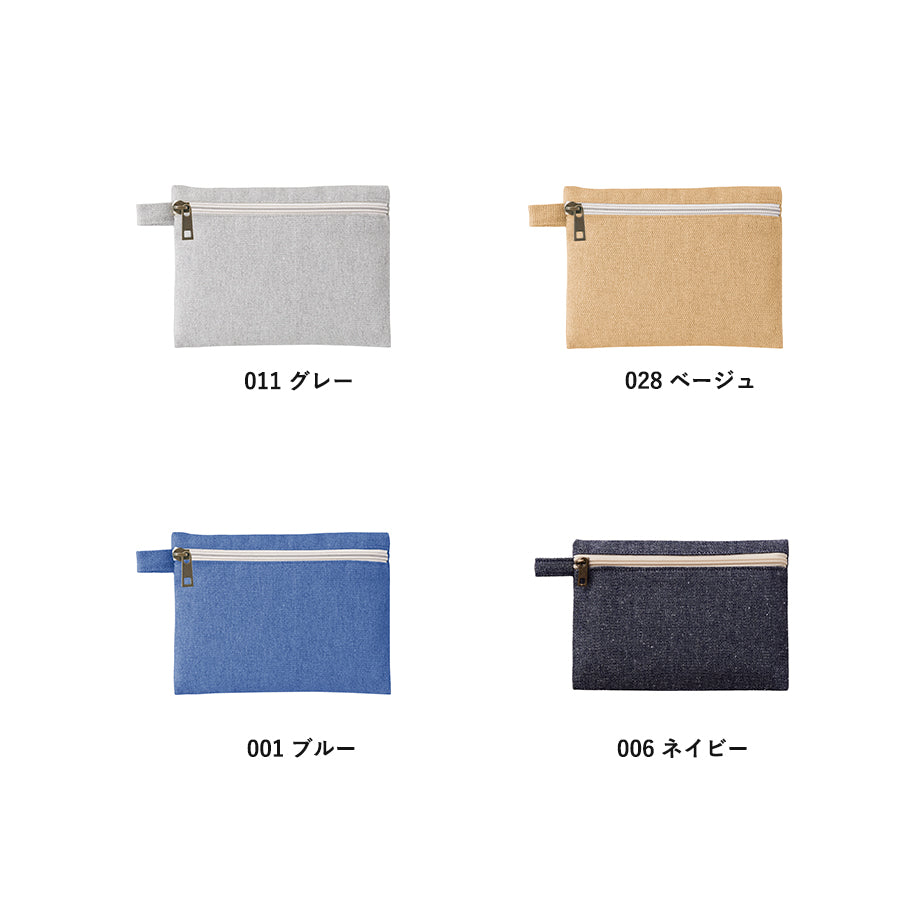 シャンブリックキャンバスフラットポーチ(S)