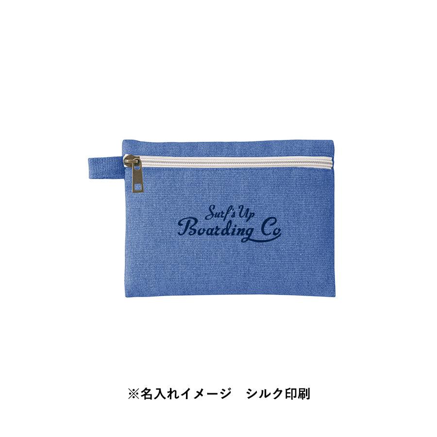 シャンブリックキャンバスフラットポーチ(S)