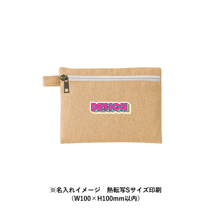シャンブリックキャンバスフラットポーチ(S)