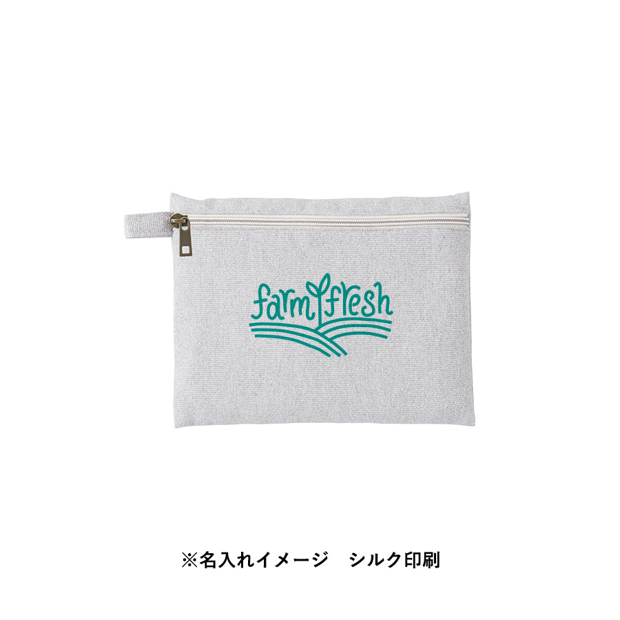 シャンブリックキャンバスフラットポーチ(M)