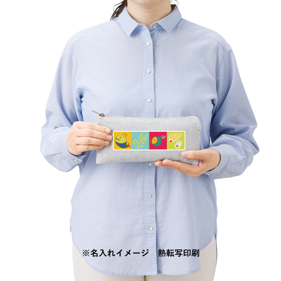 シャンブリックキャンバスフラットポーチ ロング