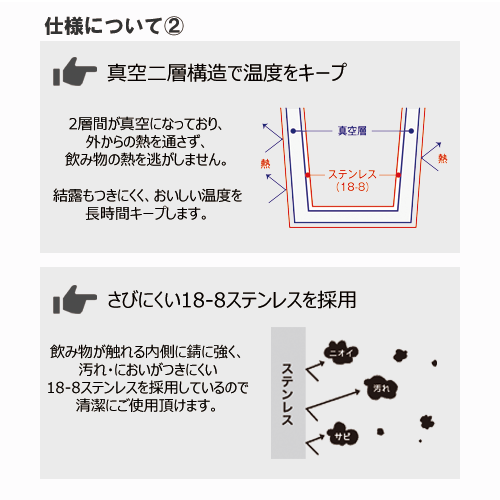 木目調サーモステンレスボトル 450ml