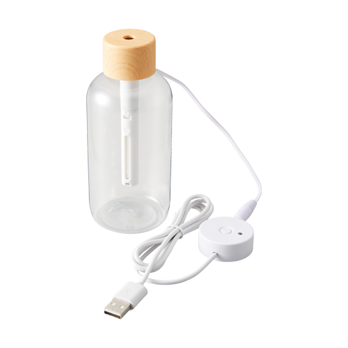 パーソナル加湿器 木目調クリアボトルタイプ ナチュラルウッド