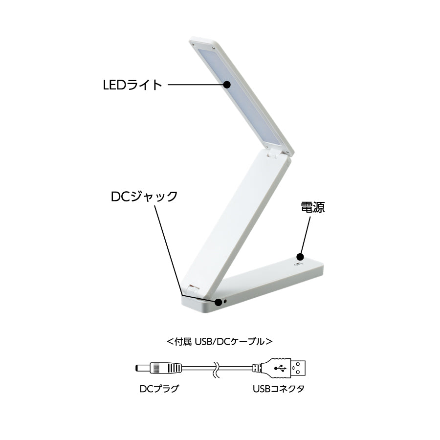 LEDポータブルデスクライト スリム