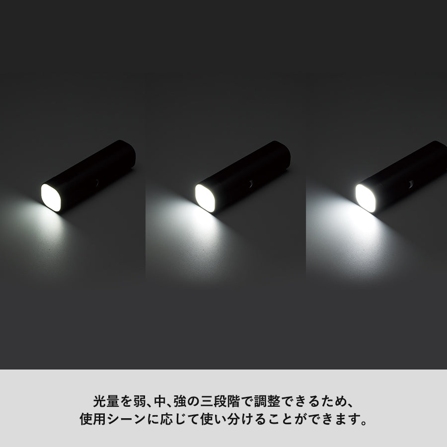 デスクライトにもなるUSBハンディライト(チャージャー機能付)