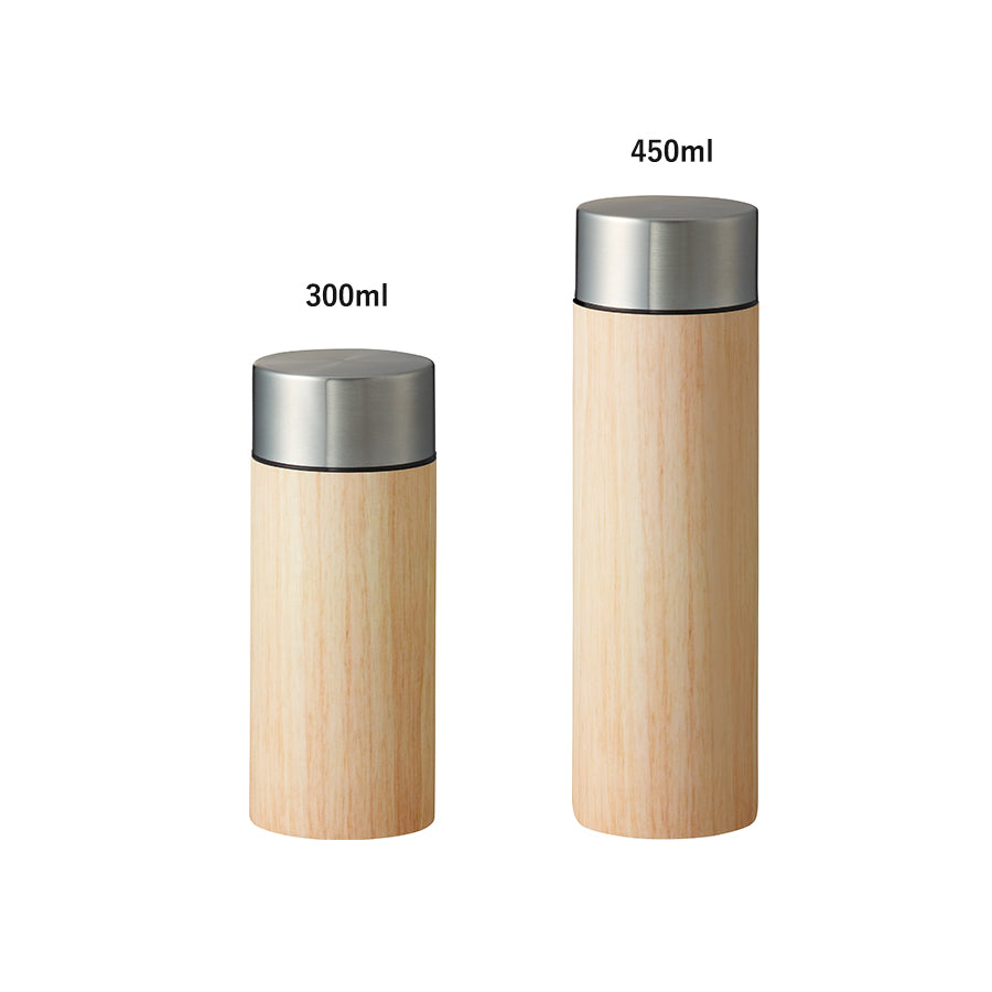 木目調ボディサーモボトル450ml