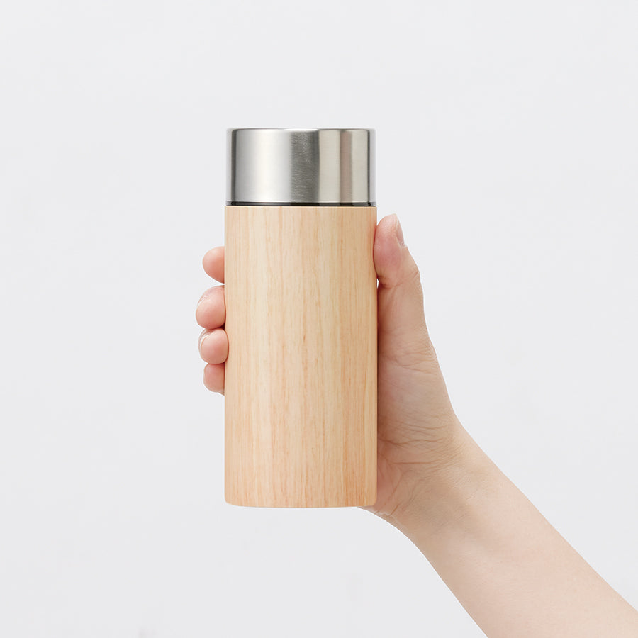 木目調ボディサーモボトル300ml