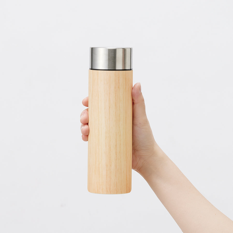 木目調ボディサーモボトル450ml