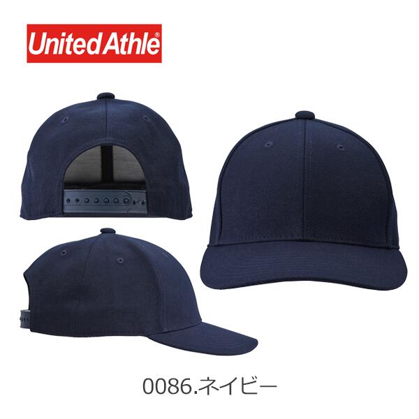 UnitedAthle 9665-01 ロークラウン スナップバチE‚¯ キャチE�E 帽孁Eメンズ レチE‚£ース ブラチE‚¯ ネイビã�E (C)