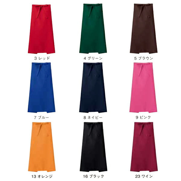 ワークエプロン カフェエプロン 制朁EポリエスチEƒ« 無地 前掛ぁEメンズ レチE‚£ース F 黁EブラチE‚¯ ネイビã�E 赤 レチEƒ‰ オレンジ ピンク ワイン 緁Eグリーン 靁Eブルー ブラウン 茶色 FK7169 FACE MIX ソムリエエプロン (B)