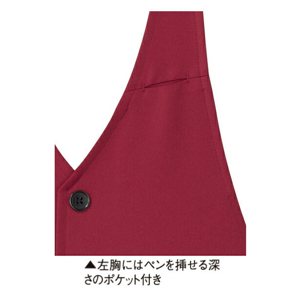 ワークエプロン カフェエプロン 制朁EポリエスチEƒ« ストライチE首掛ぁEメンズ レチE‚£ース F 黁EブラチE‚¯ 赤 レチEƒ‰ 緁Eグリーン ブラウン 茶色 コンビカラー FK7175 FACE MIX ベスト風エプロン (B)