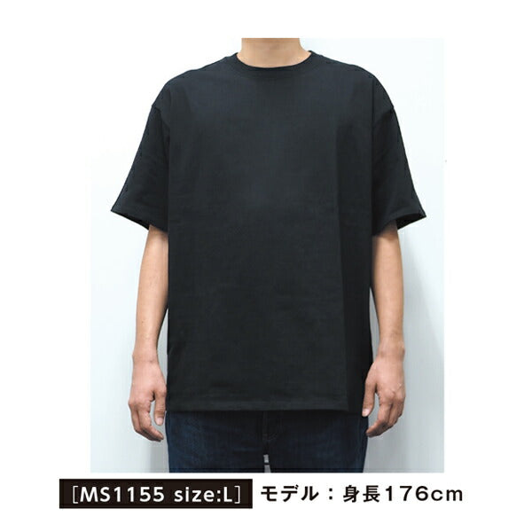 半袖Tシャツ 無地 綿100% メンズ レディース M L 黒 ブラック 白tシャツ ホワイト MS1155 LIFEMAX 7.1オンスビッグシルエットTシャツ (B)