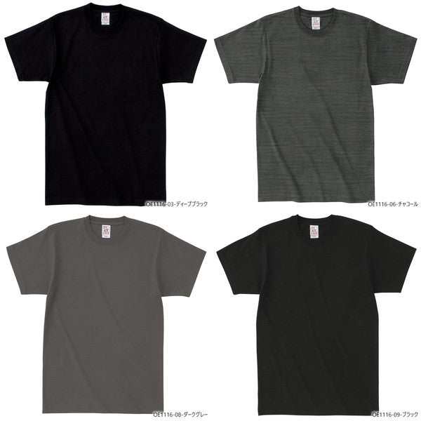 半袖Tシャツ 無地 綿 メンズ レディース XXL XXXL 4XL 5XL 白 ホワイト ナチュラル グレー チャコール 黒 ブラック 茶 ネイビー デニム OE1116 CROSS STITCH オープンエンドマックスウェイトTシャツ(F)