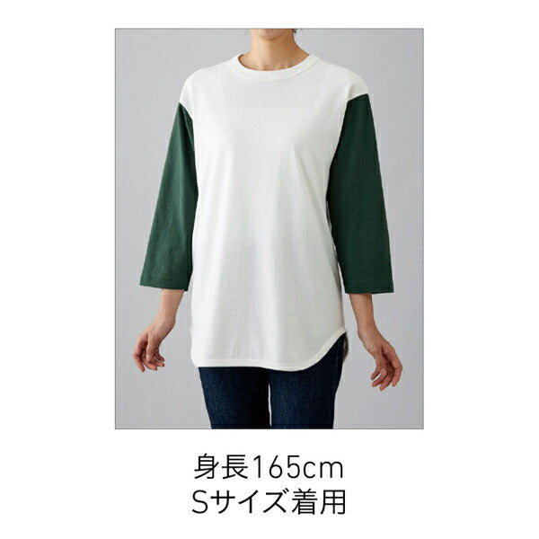 オープンエンド3/4スリーブベースボールTシャツ