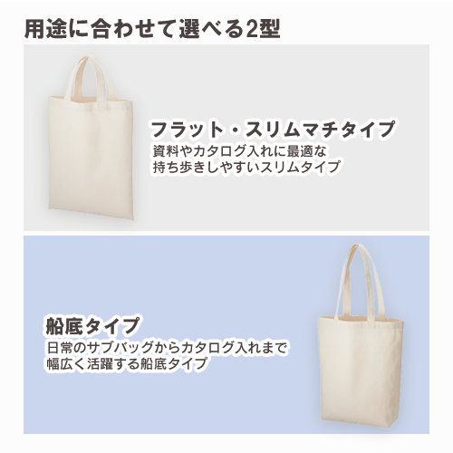 オーガニックコットンA4フラットバッグ ナチュラル