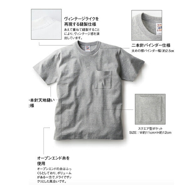 オープンエンドバインダーネックポケットTシャツ