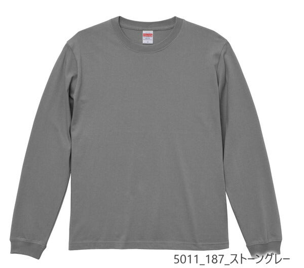 無地 長袖 綿 メンズ レディース XS S M L XL グレー 白 ホワイト 赤 レッド バーガンディ ピンク ベージュ 5011-01 United Athle 5.6オンス ロングスリーブTシャツ（1.6インチリブ）(C)